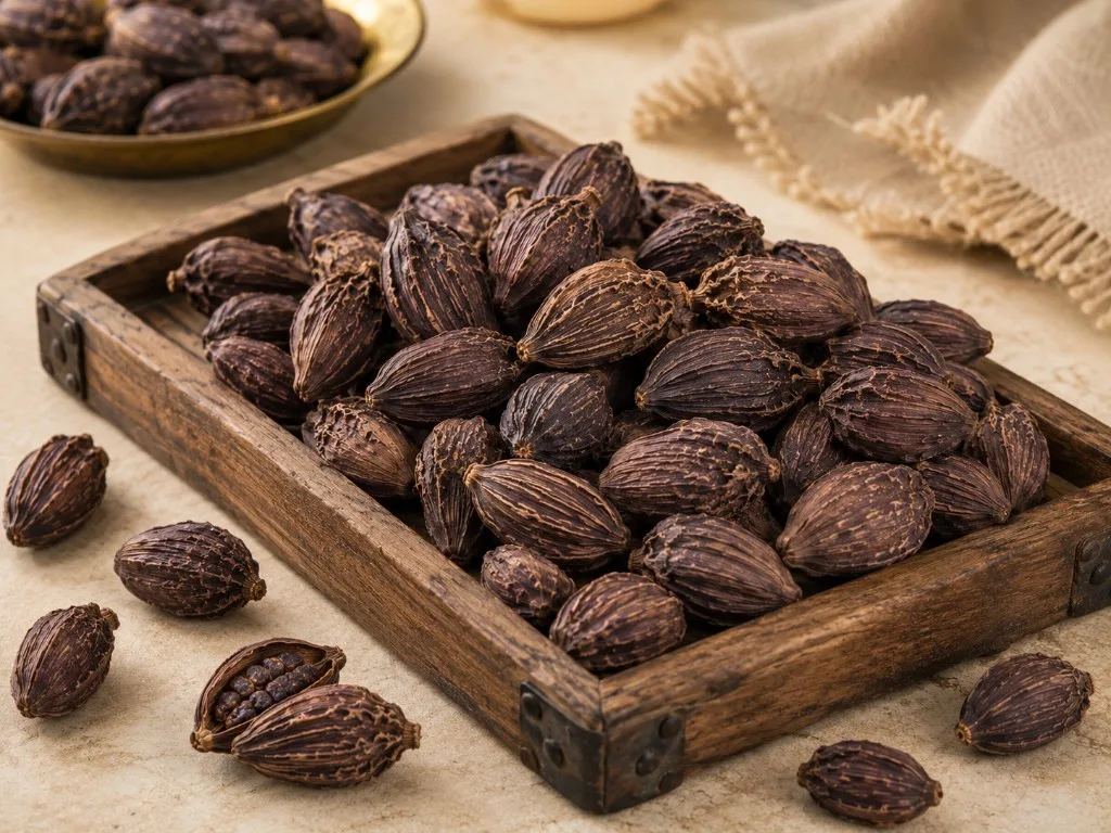 Whole Indian Black Cardamom pods for export supply