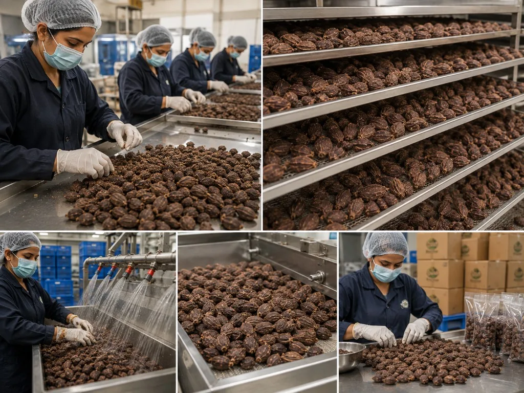 Black Cardamom cleaning, grading, and export processing