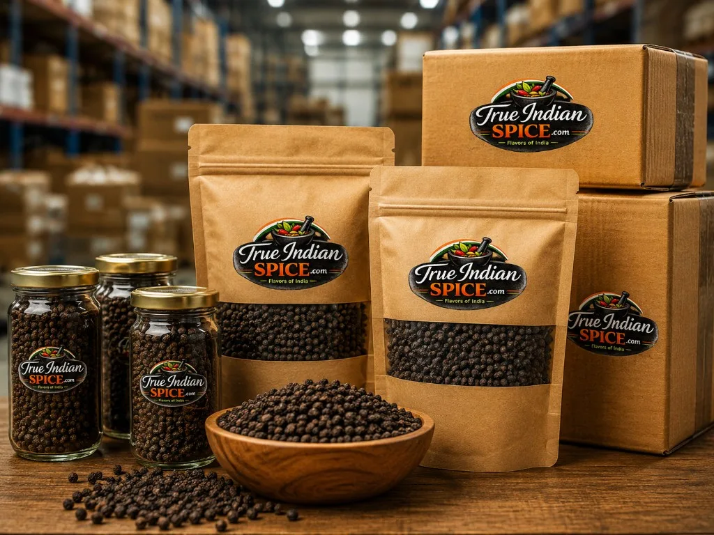 Black Pepper export packaging options for bulk and retail