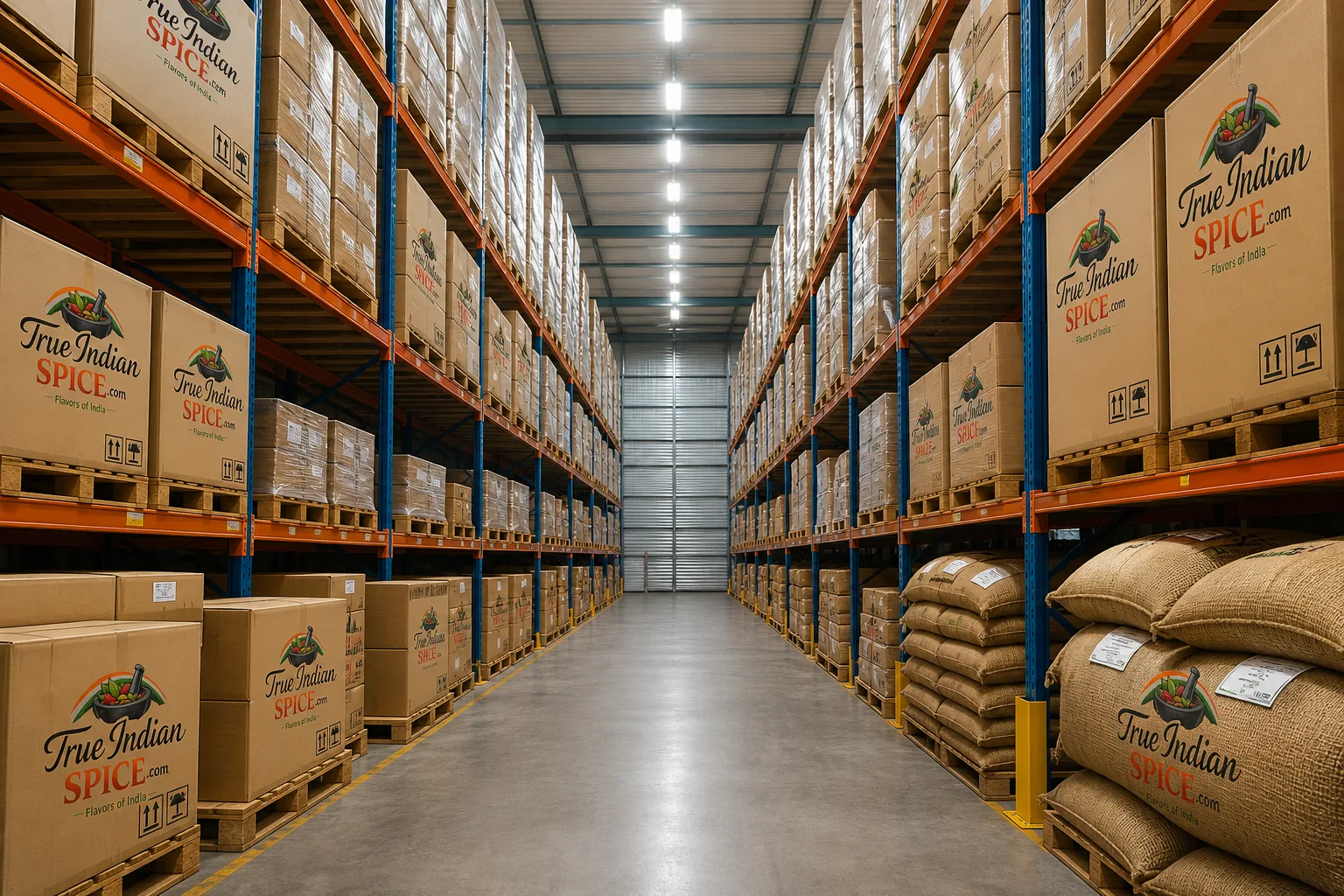 Export warehouse prepared for distributor and importer spice programmes