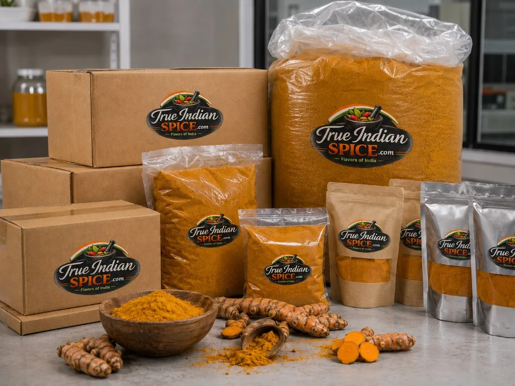 Lakadong Turmeric export packaging for bulk and private label supply